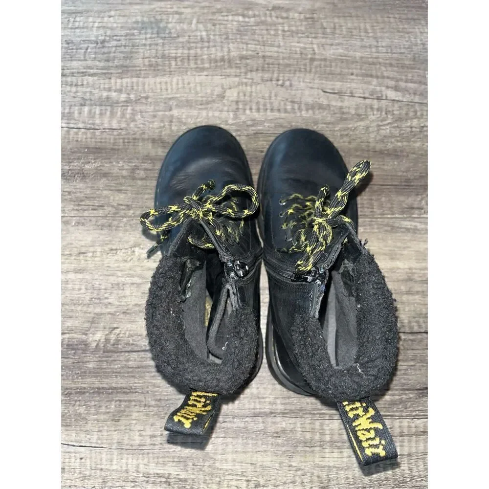 Dr Marten Doc Marten TODDLER 1460 FLEECE LINED LEATHER BOOTS size 3.5